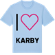 Blue Soul t-shirt med Jag älskar Karby t-shirt stort tryck