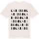 Vintage White t-shirt med Karinbo ordlek t-shirt