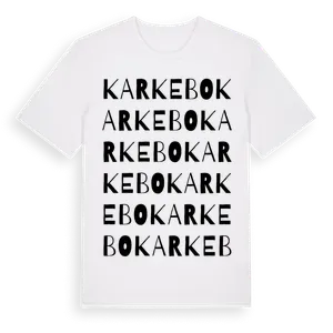 Karkebo ordlek t-shirt – ekologisk bomull t-shirt från Pinshirt