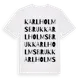 White t-shirt med Karlholmsbruk ordlek t-shirt