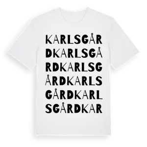 Karlsgård ordlek t-shirt – ekologisk bomull t-shirt från Pinshirt