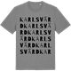 Mid Heather Gray t-shirt med Karlsvärd ordlek t-shirt