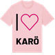 Pink Cotton t-shirt med Jag älskar Karö t-shirt stort tryck