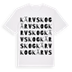 White t-shirt med Kärvskog ordlek t-shirt