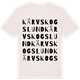 Vintage White t-shirt med Kärvskogslund ordlek t-shirt