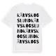 White t-shirt med Kärvskogslund ordlek t-shirt
