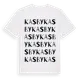 White t-shirt med Kasby ordlek t-shirt