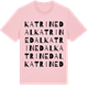 Pink Cotton t-shirt med Katrinedal ordlek t-shirt