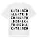 White t-shirt med Katrinedal ordlek t-shirt