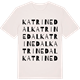 Vintage White t-shirt med Katrinedal ordlek t-shirt