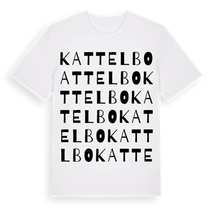 Kattelbo ordlek t-shirt – ekologisk bomull t-shirt från Pinshirt