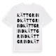 White t-shirt med Kättgrind ordlek t-shirt