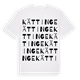 White t-shirt med Kättinge ordlek t-shirt