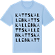 Blue Soul t-shirt med Kattskallen ordlek t-shirt