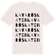 Vintage White t-shirt med Kavaröskaten ordlek t-shirt