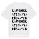 White t-shirt med Kavaröskaten ordlek t-shirt