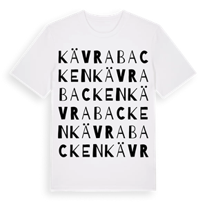 Kävrabacken ordlek t-shirt – ekologisk bomull t-shirt från Pinshirt