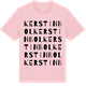 Pink Cotton t-shirt med Kerstinbol ordlek t-shirt