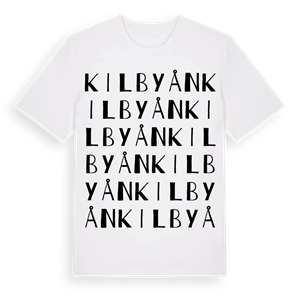 Kilbyån ordlek t-shirt – ekologisk bomull t-shirt från Pinshirt