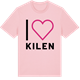 Pink Cotton t-shirt med Jag älskar Kilen t-shirt stort tryck