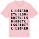 Pink Cotton t-shirt med Kilsgärdet ordlek t-shirt