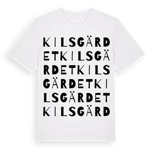 Kilsgärdet ordlek t-shirt – ekologisk bomull t-shirt från Pinshirt