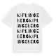 White t-shirt med Kiplingeberg ordlek t-shirt
