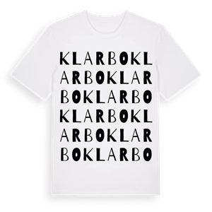Klarbo ordlek t-shirt – ekologisk bomull t-shirt från Pinshirt