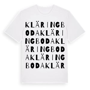 Kläringboda ordlek t-shirt – ekologisk bomull t-shirt från Pinshirt