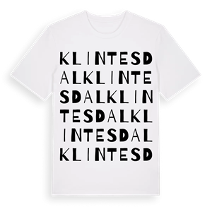 Klintesdal ordlek t-shirt – ekologisk bomull t-shirt från Pinshirt