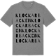 Mid Heather Gray t-shirt med Klockarbacken ordlek t-shirt