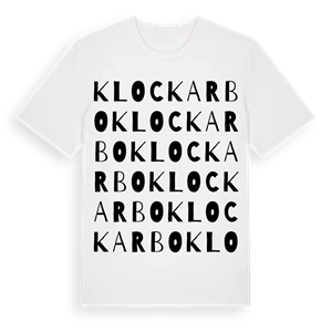 Klockarbo ordlek t-shirt – ekologisk bomull t-shirt från Pinshirt