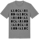 Mid Heather Gray t-shirt med Klockarboda ordlek t-shirt