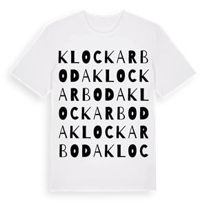 Klockarboda ordlek t-shirt – ekologisk bomull t-shirt från Pinshirt