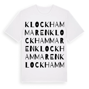 Klockhammaren ordlek t-shirt – ekologisk bomull t-shirt från Pinshirt