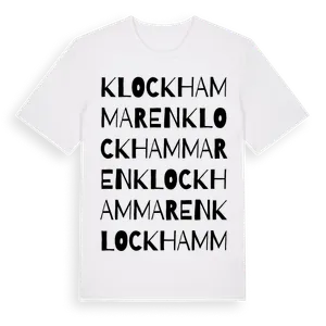 Klockhammaren ordlek t-shirt – ekologisk bomull t-shirt från Pinshirt