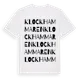 White t-shirt med Klockhammaren ordlek t-shirt