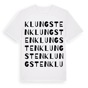 Klungsten ordlek t-shirt – ekologisk bomull t-shirt från Pinshirt