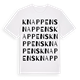 White t-shirt med Knappens ordlek t-shirt