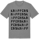 Mid Heather Gray t-shirt med Knappens ordlek t-shirt