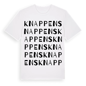 Knappens ordlek t-shirt – ekologisk bomull t-shirt från Pinshirt