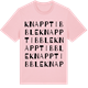 Pink Cotton t-shirt med Knapptibble ordlek t-shirt
