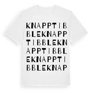 Knapptibble ordlek t-shirt – ekologisk bomull t-shirt från Pinshirt
