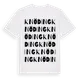 White t-shirt med Knöding ordlek t-shirt