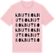 Pink Cotton t-shirt med Knutbo ordlek t-shirt