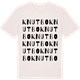 Vintage White t-shirt med Knutbo ordlek t-shirt