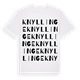 White t-shirt med Knyllinge ordlek t-shirt