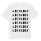 White t-shirt med Koby ordlek t-shirt