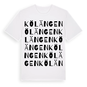 Kölängen ordlek t-shirt – ekologisk bomull t-shirt från Pinshirt