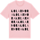 Pink Cotton t-shirt med Kolarmora ordlek t-shirt